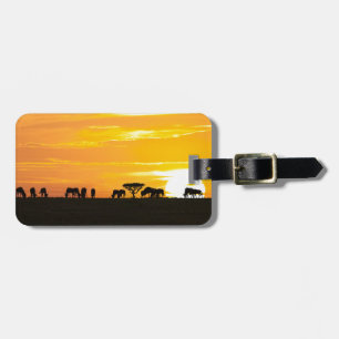 Sunset in Serengeti Luggage Tag