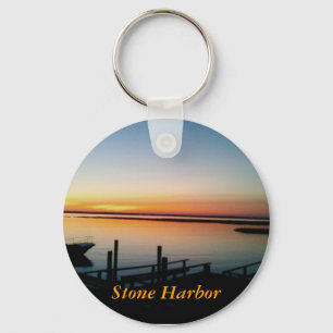 sunset in Stone Harbor keychain