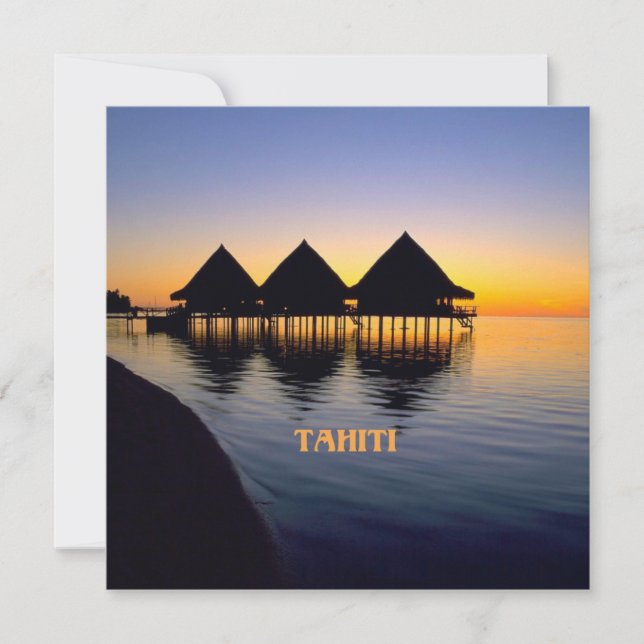 Sunset in Tahiti Card (Front)