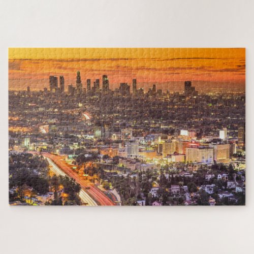 Sunset in the City of Angels Jigsaw Puzzle