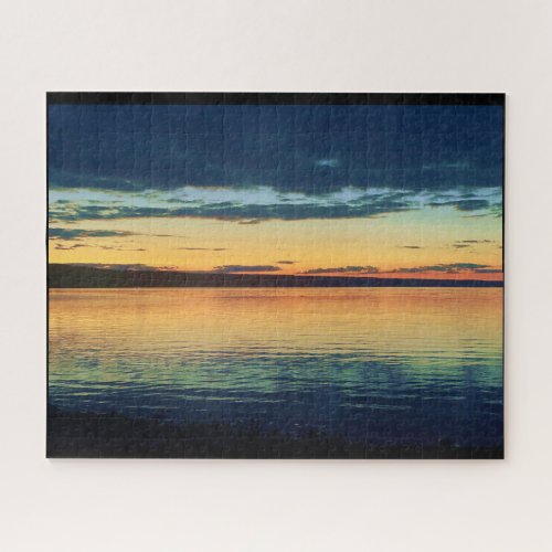 SUNSET IN THE EVENING ON CAYUGA LAKE JIGSAW PUZZLE