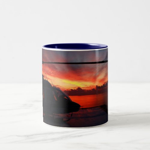 sunset in the gulf of mexico Two_Tone coffee mug
