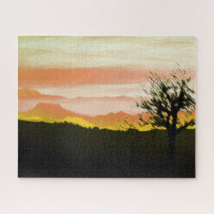 Sunset in the hills jigsaw puzzle