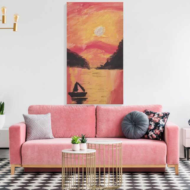 SUNSET IN THE MOUNTAINS CANVAS PRINT (Insitu(LivingRoom))