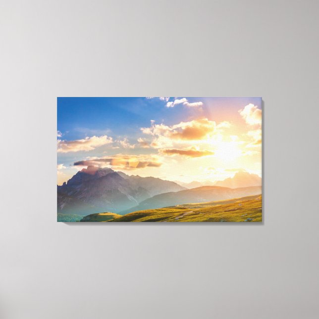 Sunset in the Mountains Canvas Print (Front)