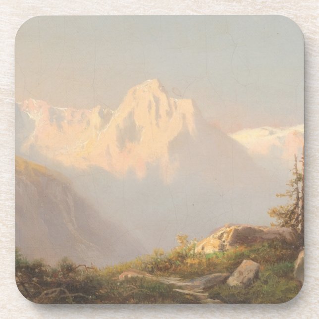 Sunset in the Mountains – Carl Lafite Beverage Coaster (Front)