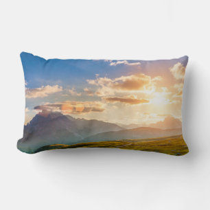 Sunset in the Mountains Lumbar Pillow
