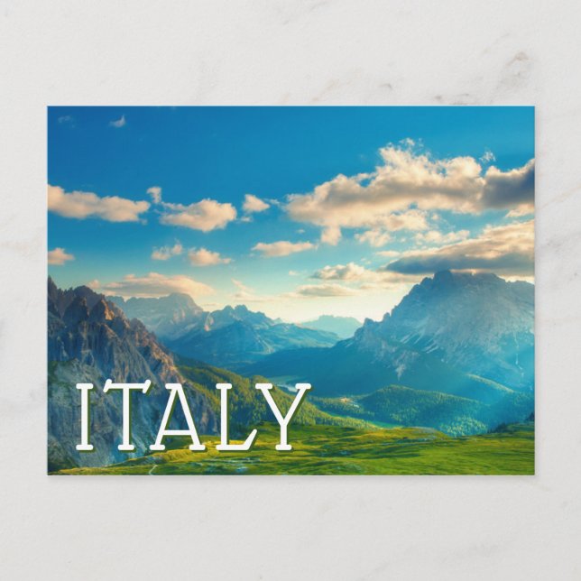 Sunset in the Mountains Postcard (Front)