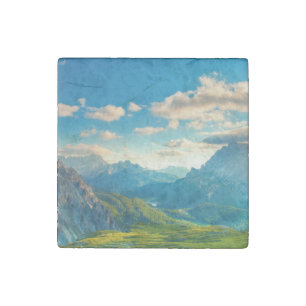 Sunset in the Mountains Stone Magnet