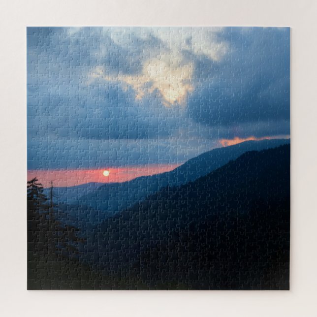 Sunset in the Smoky Mountains  -  20x20 Jigsaw Puzzle (Vertical)