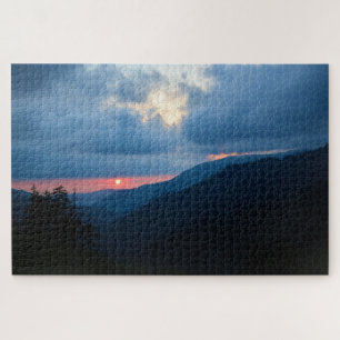 Sunset in the Smoky Mountains - 20x30 Jigsaw Puzzle
