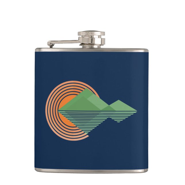 Sunset in the valley flask (Front)