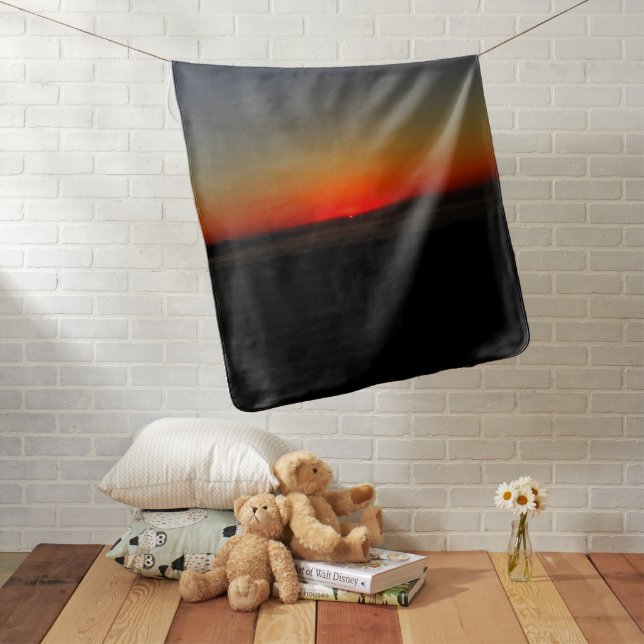 Sunset in the Water Baby Blanket (In Situ)