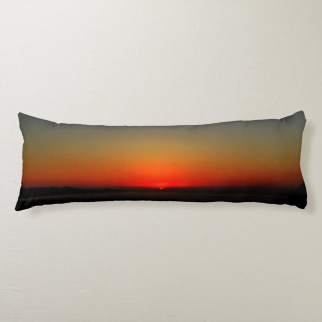 Sunset in the Water Body Pillow (Front)