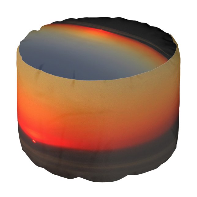 Sunset in the Water Pouf (Angled Front)
