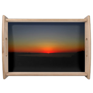 Sunset in the Water Serving Tray