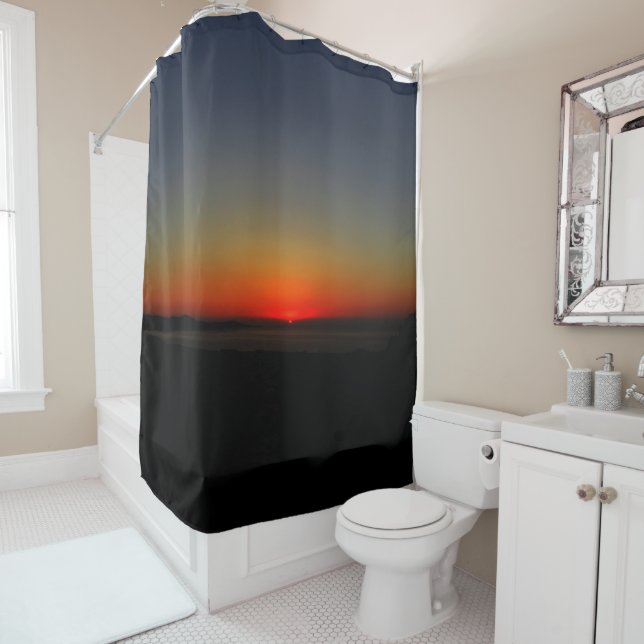 Sunset in the Water Shower Curtain (In Situ)