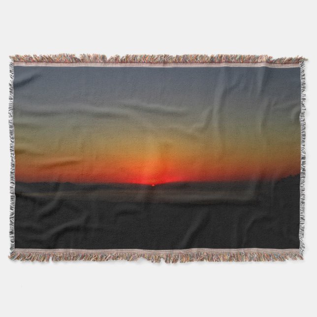 Sunset in the Water Throw Blanket (Front)