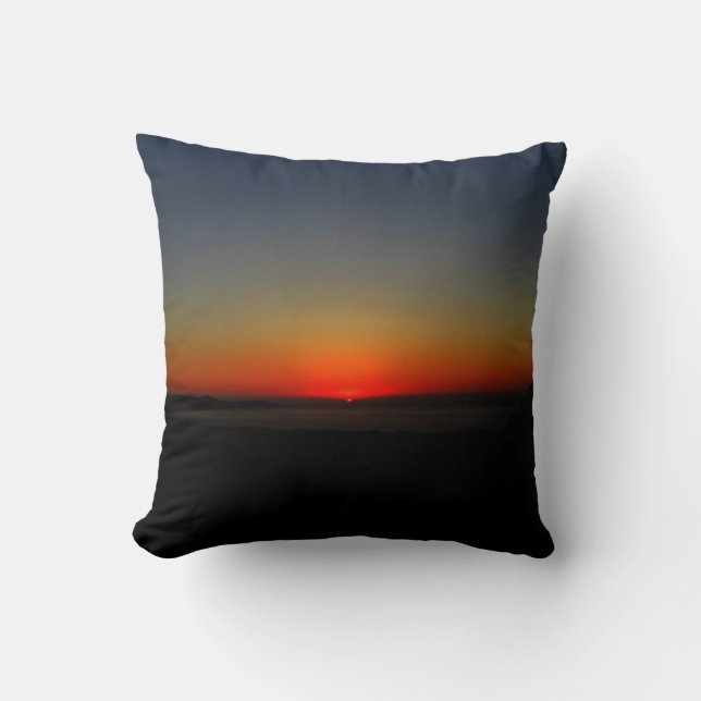 Sunset in the Water Throw Pillow (Front)