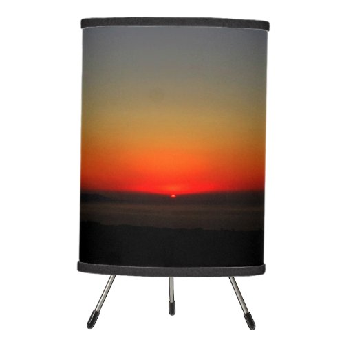 Sunset in the Water Tripod Lamp