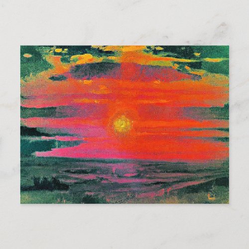 Sunset in the Winter artwork by Arkhip Kuindzhi Postcard