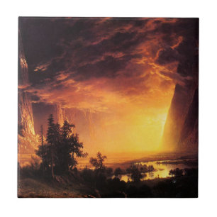 Sunset in the Yosemite Valley Tile