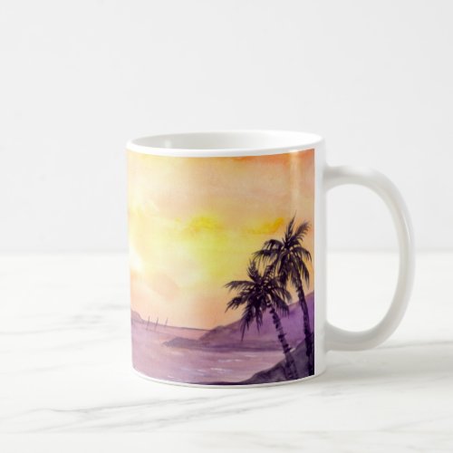 Sunset in Tropics by Farida Greenfield Coffee Mug