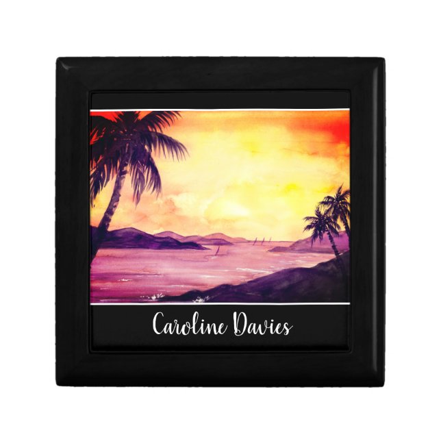 Sunset in Tropics by Farida Greenfield Gift Box (Front)