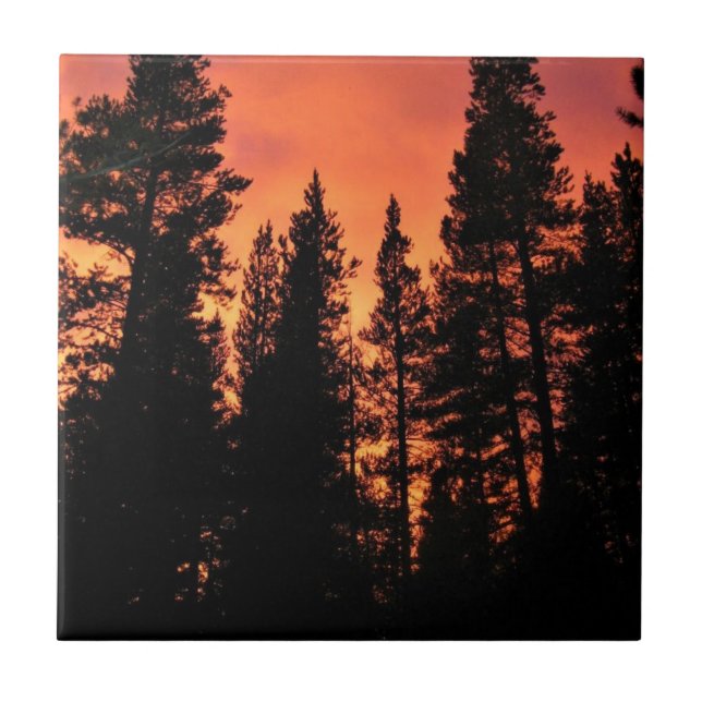 Sunset in Tuolumne Meadows, Yosemite, CA Ceramic Tile (Front)