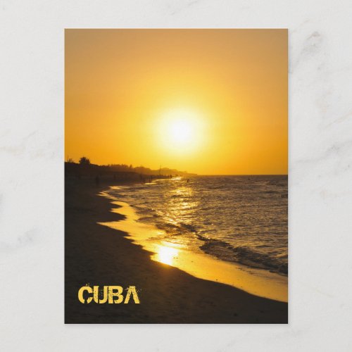 Sunset in Varadero Cuba Postcard