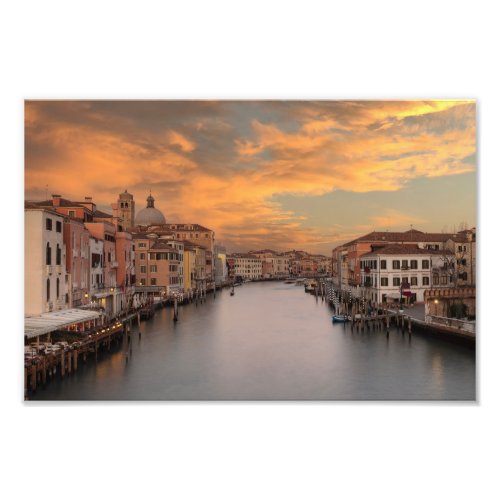 Sunset in Venice Canal Grande Photo Print