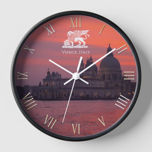 Sunset in Venice Italy IT Clock
