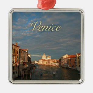Sunset in Venice Italy Metal Ornament
