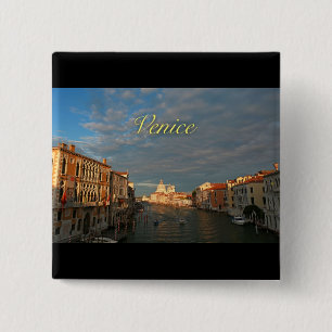 Sunset in Venice Italy Pinback Button