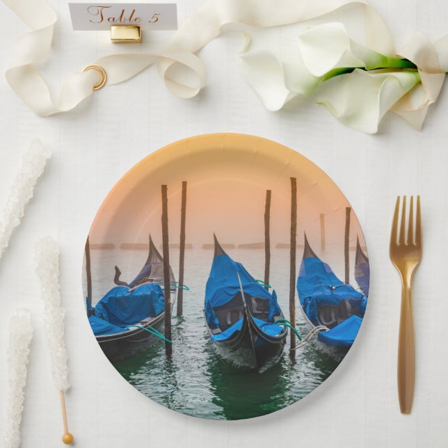 Sunset in Venice Paper Plates (Wedding)