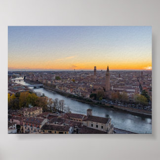 Sunset in Verona Poster