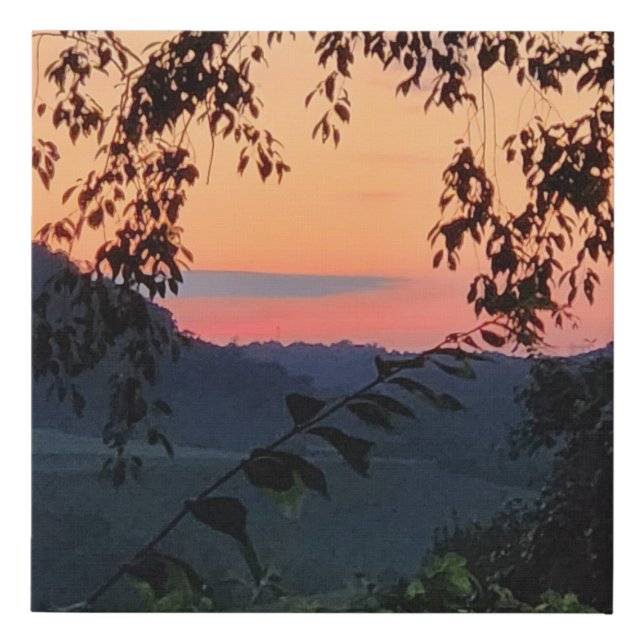 Sunset in West Virginia Faux Canvas Print (Front)