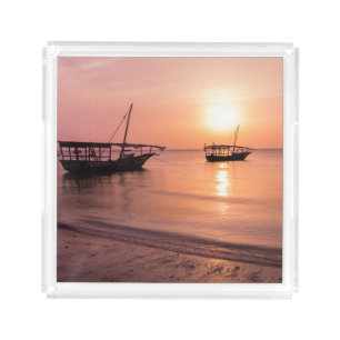 Sunset in Zanzibar Acrylic Tray