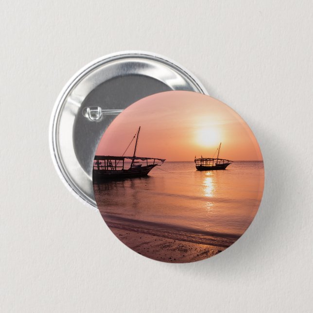 Sunset in Zanzibar Button (Front & Back)