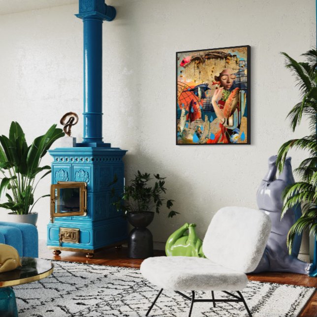 Sunset in Zanzibar, Collage Art  Poster (Creator Uploaded)