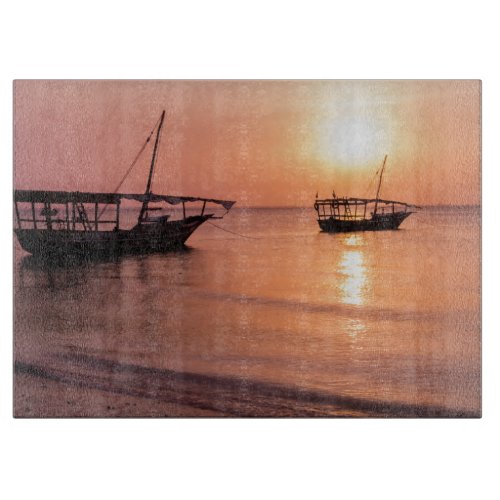 Sunset in Zanzibar Cutting Board