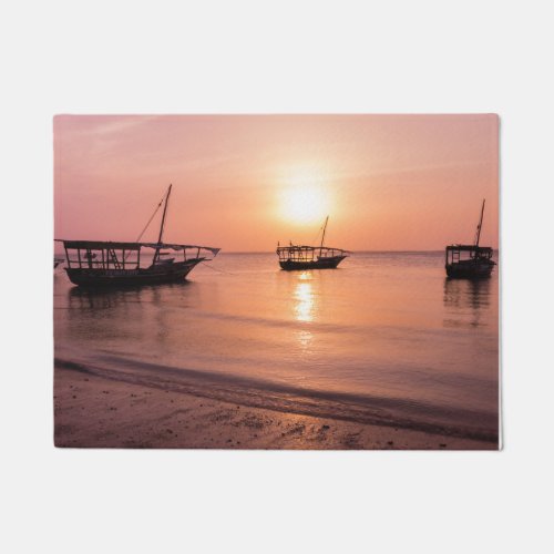 Sunset in Zanzibar Doormat
