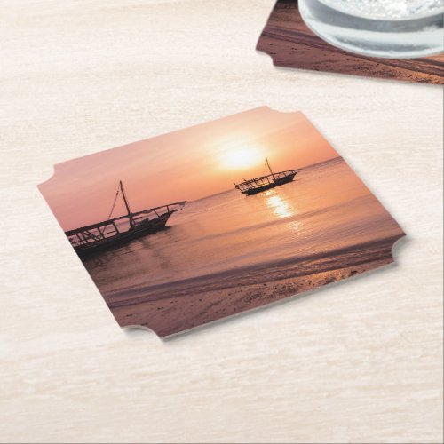 Sunset in Zanzibar Paper Coaster