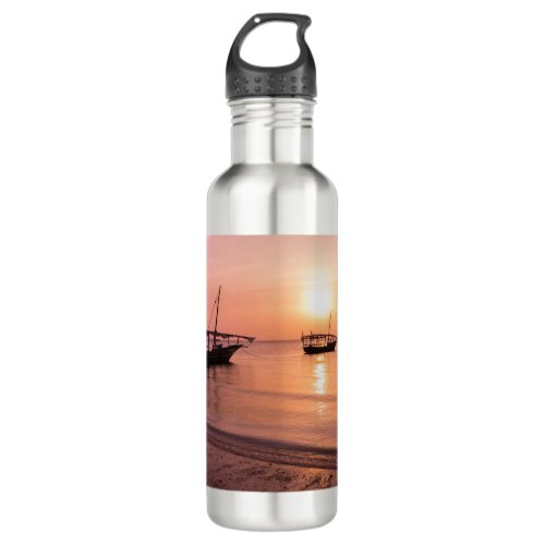 Sunset in Zanzibar Stainless Steel Water Bottle