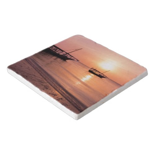 Sunset in Zanzibar Trivet