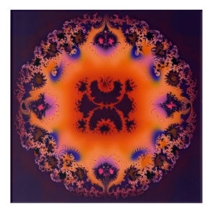 sunset inkblot acrylic print