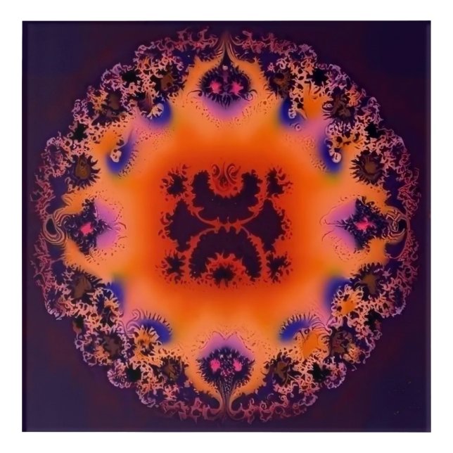 sunset inkblot acrylic print (Front)