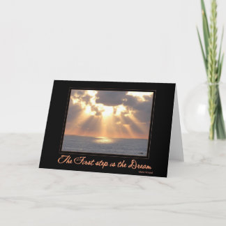 Sunset Inspiration card: First Step is the Dream Card