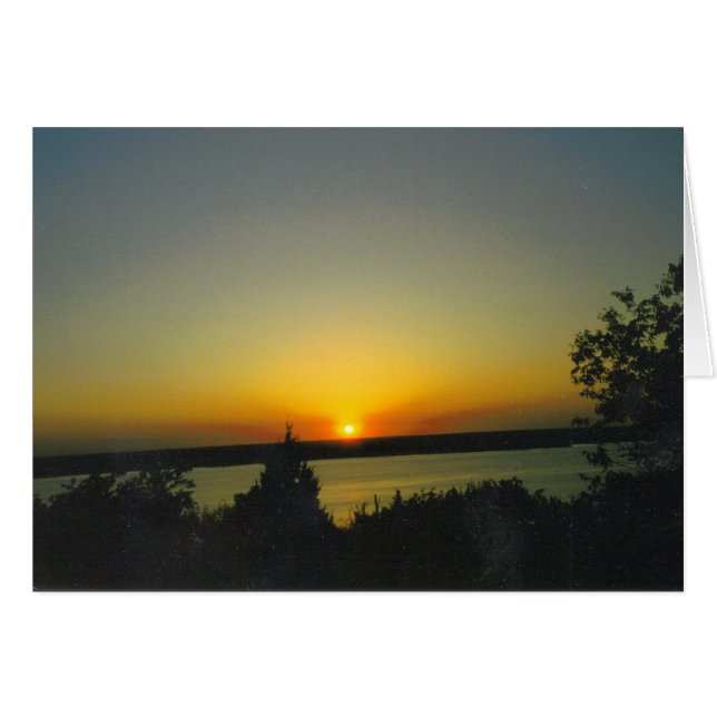 Sunset Inspirational  Note Card (Front Horizontal)