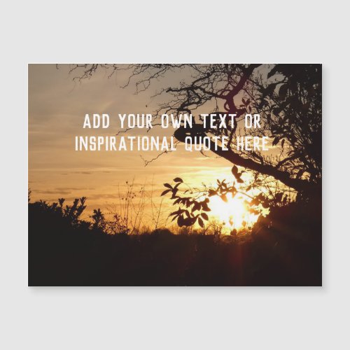 Sunset inspirational quote or text _ Magnetic Card
